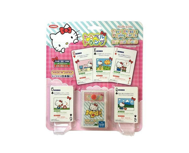 Hello Kitty Travel Phrases Playing Cards Toys and Games, Hype Sugoi Mart