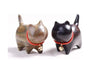 Wooden Cat Figurine Set of 2 thumbnail 1