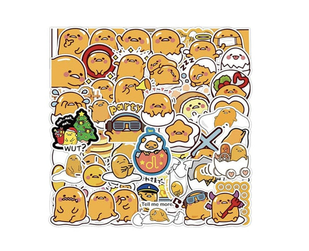 sanrio-60-piece-waterproof-sticker-set-gudetama