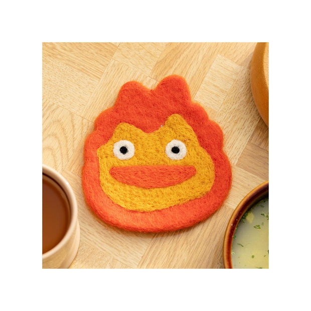 Ghibli Howl's Moving Castle Handmade Wool Coaster: Calcifer