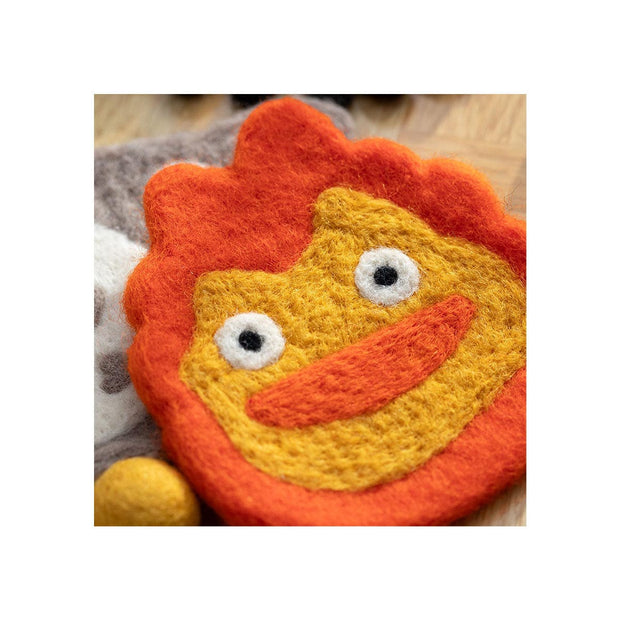 Ghibli Howl's Moving Castle Handmade Wool Coaster: Calcifer