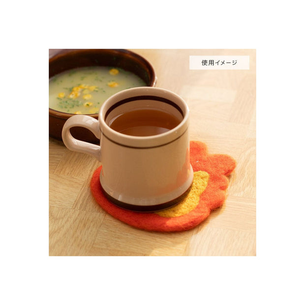 Ghibli Howl's Moving Castle Handmade Wool Coaster: Calcifer