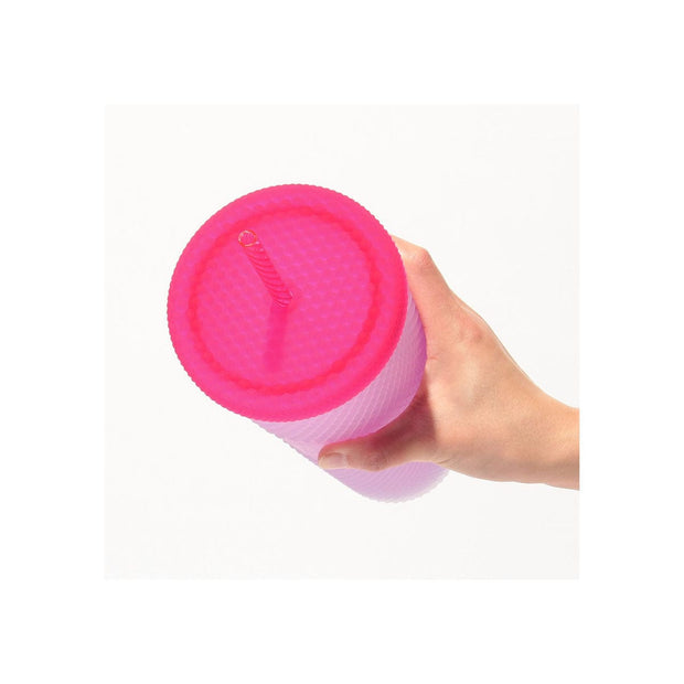 Starbucks Spring 2025 Logo Cold Cup Tumbler: Neon Pink