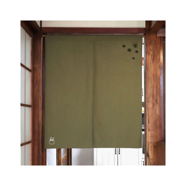 Ghibli My Neighbor Totoro Embroidered Curtain Kurosuke: Green