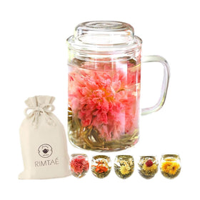 Rimtae Carnation Blooming Tea Set with Infuser Mug