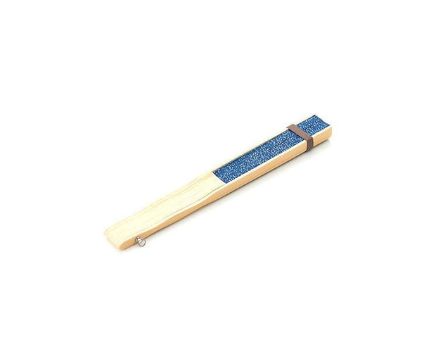 Muji Traditional Japanese Bamboo Fan: Blue Home Sugoi Mart