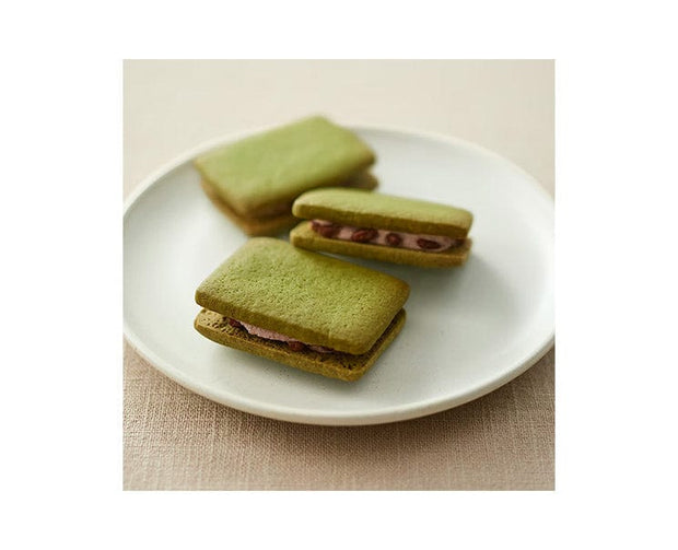 Muji Matcha Cookie Sandwich with Red Bean Cream